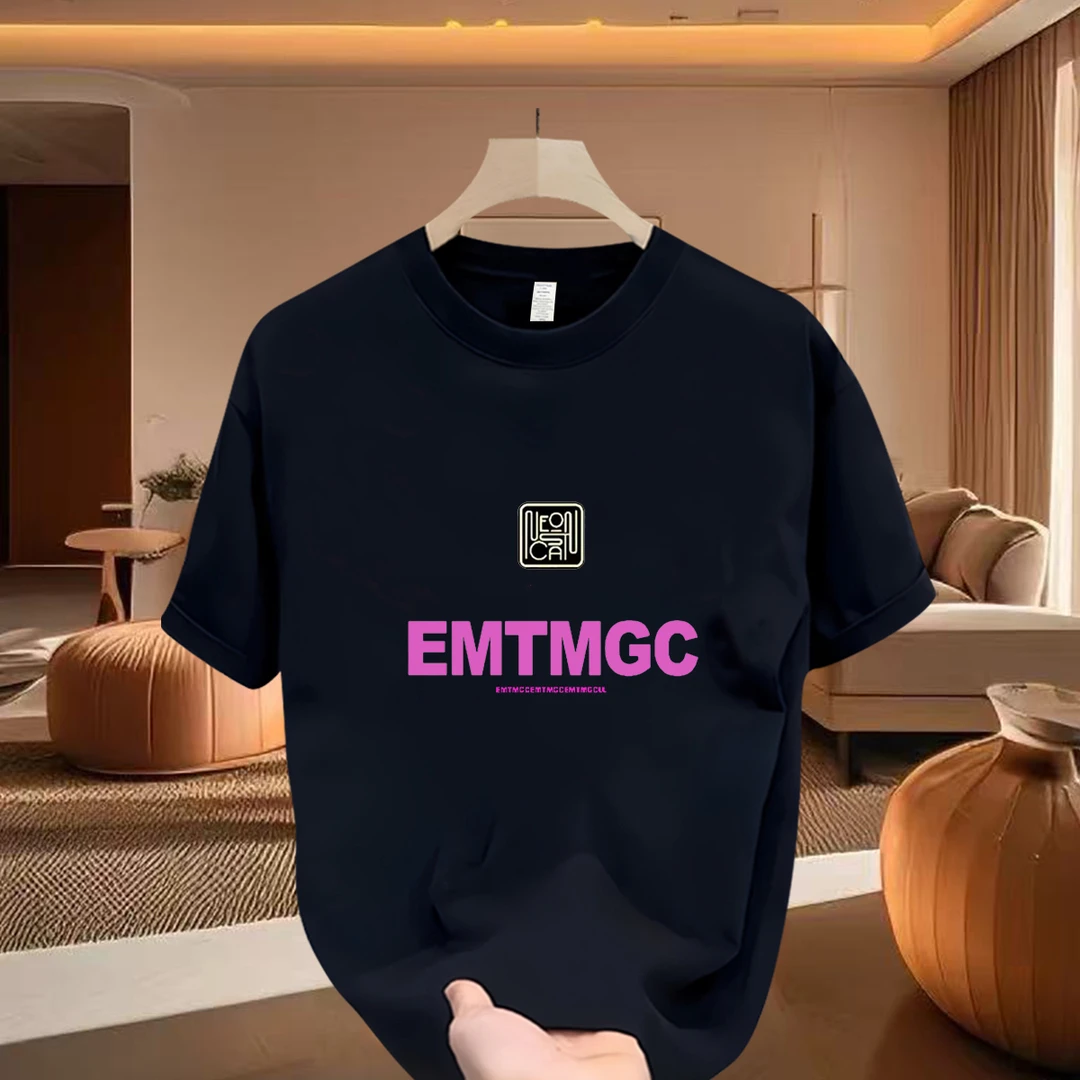 重磅夏季大码2026痞帅慵懒风男装短袖T恤时尚休闲百搭宽松圆领潮