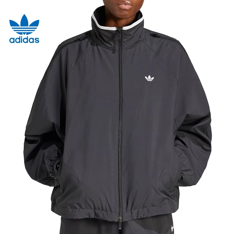 adidas阿迪达斯【大】三叶草女子运动休闲夹克外套JX9204