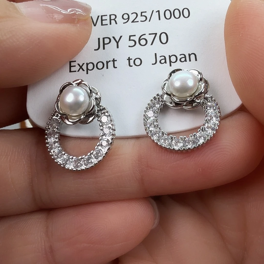 淡水珍珠耳饰未镶嵌