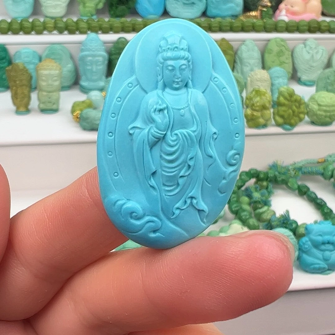 绿松石未镶嵌吊坠(不含链)