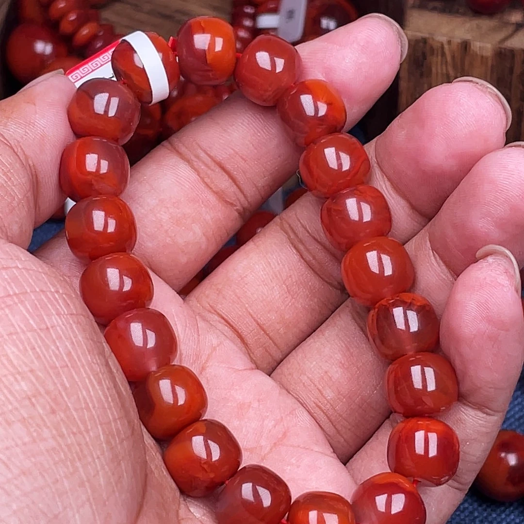 ****王南红玛瑙未镶嵌手链南红瓦西卡11老型