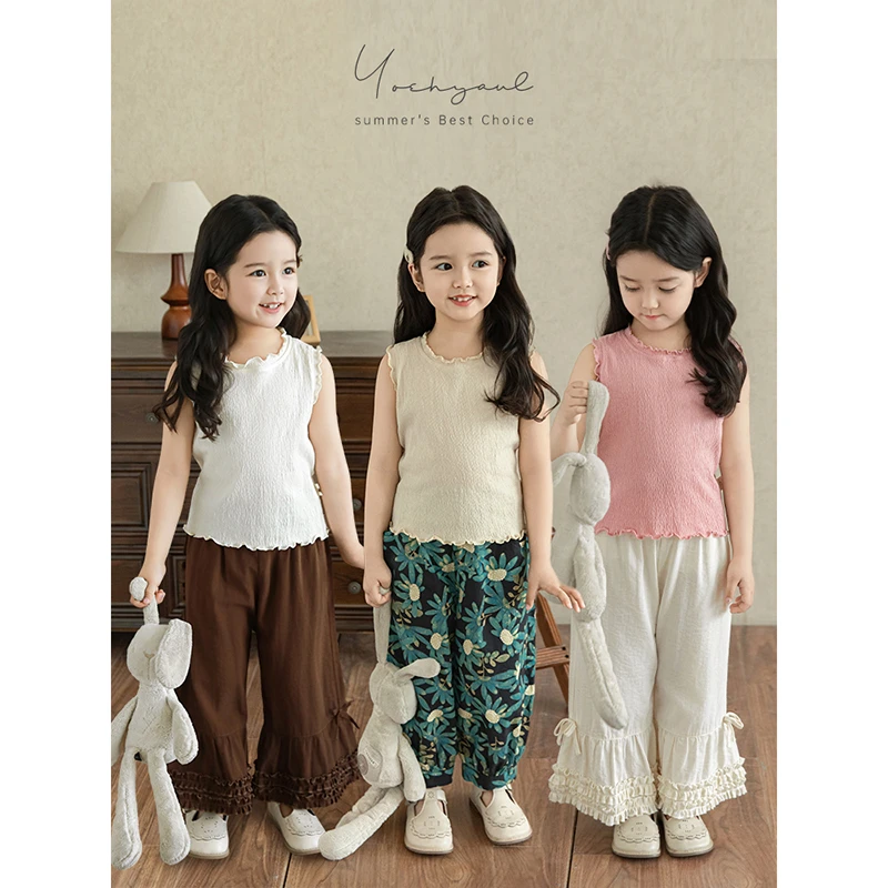 YOEHYAUL/幼悠【甜酷BM】夏伍波下打底薄款透气宽松吊带背心 X5231