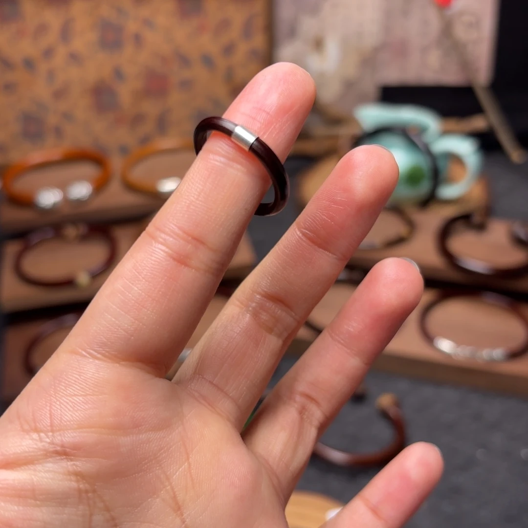 木质非金属鸡血藤戒指