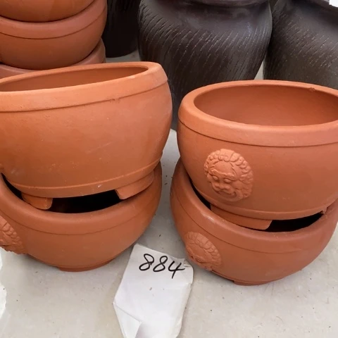 粗陶红陶绿植花盆884