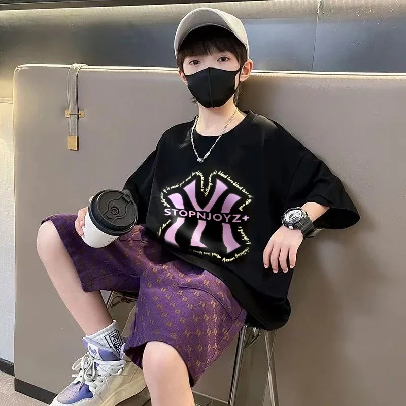 新男童套装夏季薄款潮流帅气2025中大童休闲韩版两件套儿童夏款