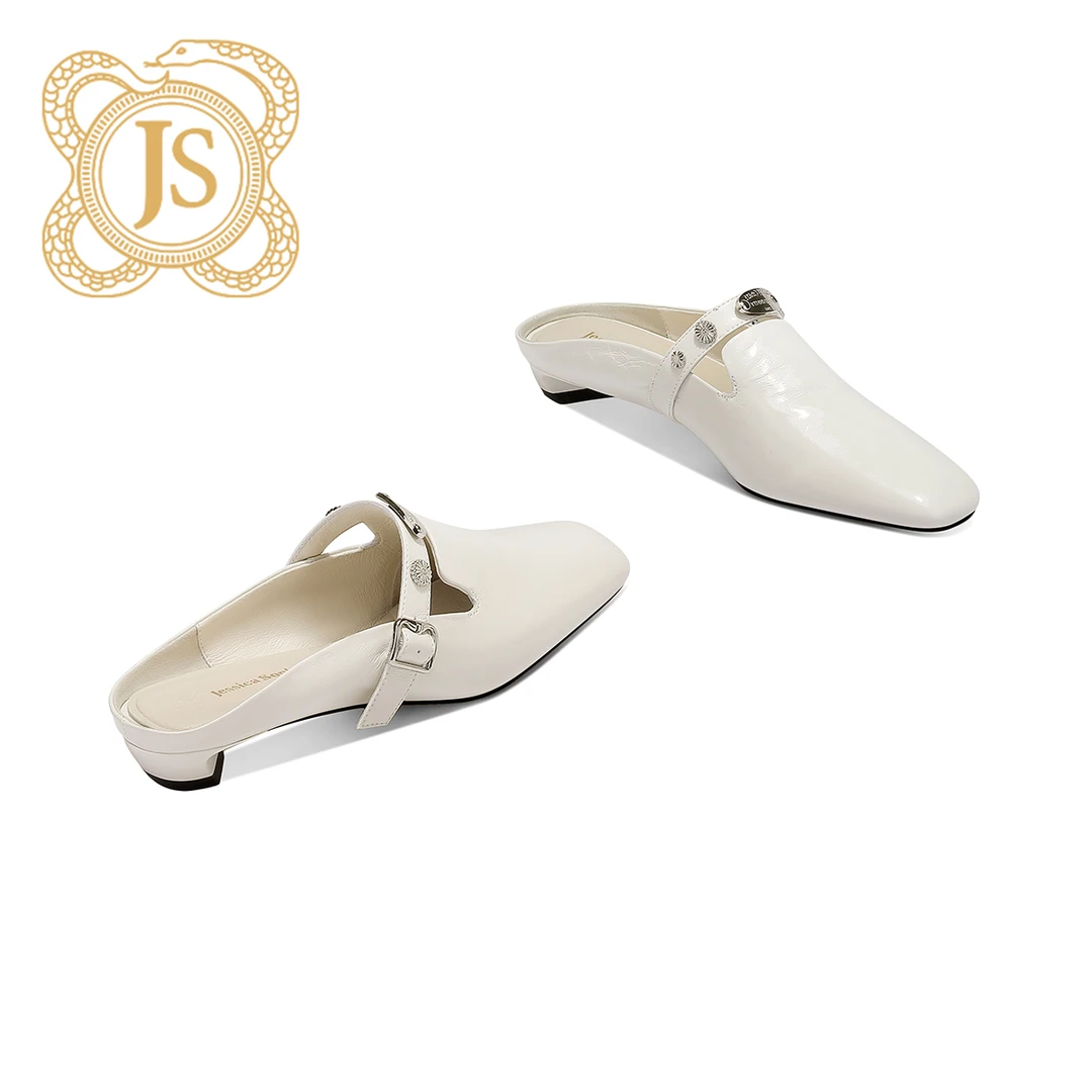 已开价，1033L625217白色舒适休闲百搭夏季春季平底低跟包头拖女