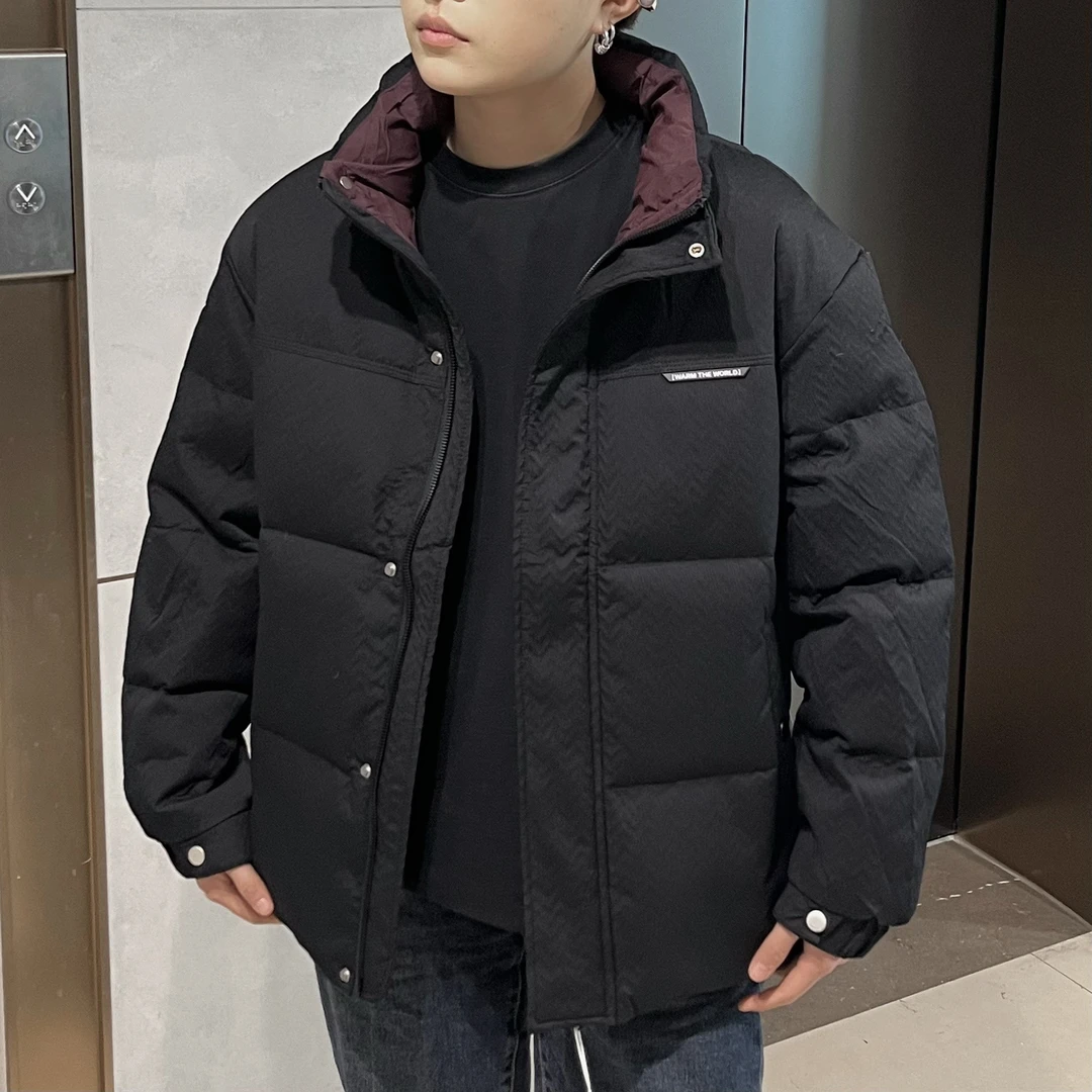 26862男士加厚面包服冬季新款潮牌保暖外套短款冬装