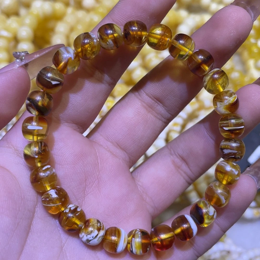 手绳琥珀未镶嵌8m