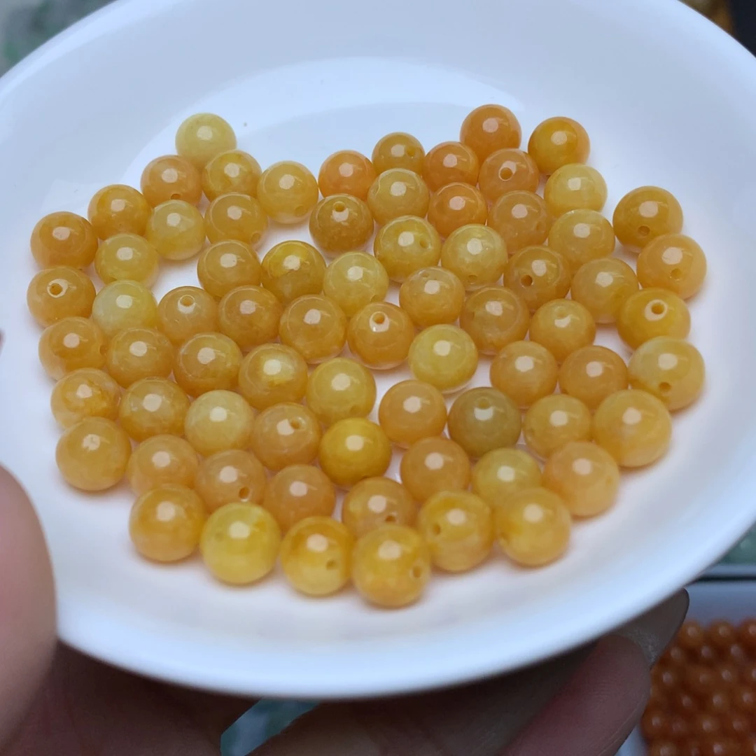 【闪购商品】翡翠手链未镶嵌卡7.4冰黄10个