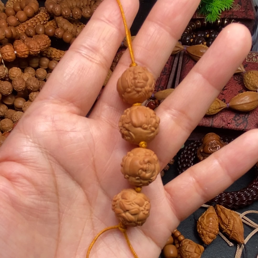 狼***牙吊坠橄榄核橄榄猴头