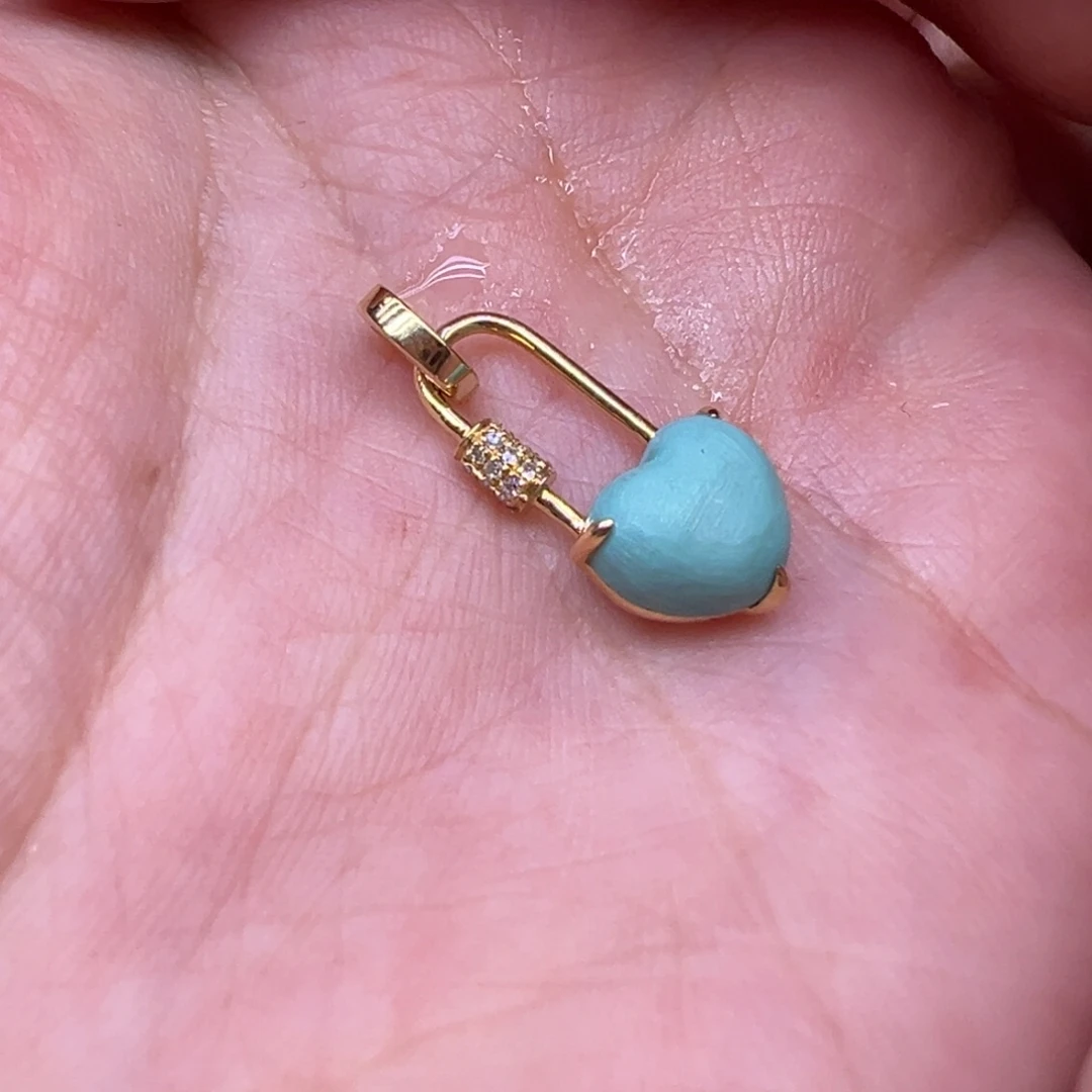 18K金镶嵌绿松石配件配件