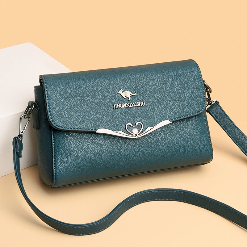 真皮袋鼠2025新款潮流包包时尚百搭美包单肩斜跨大容量女士斜挎包