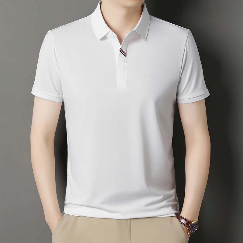 2025年新款夏季短袖上衣剪刀领POLO衫