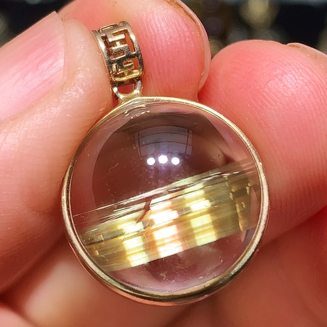 银S925镀金镶嵌珠宝半成品水晶
