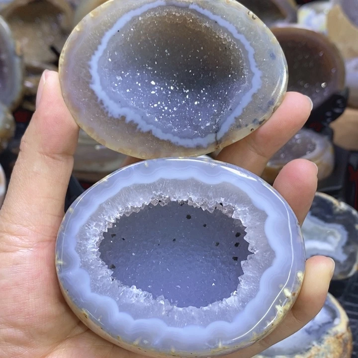 未镶嵌珠宝半成品水晶蓝晶盆