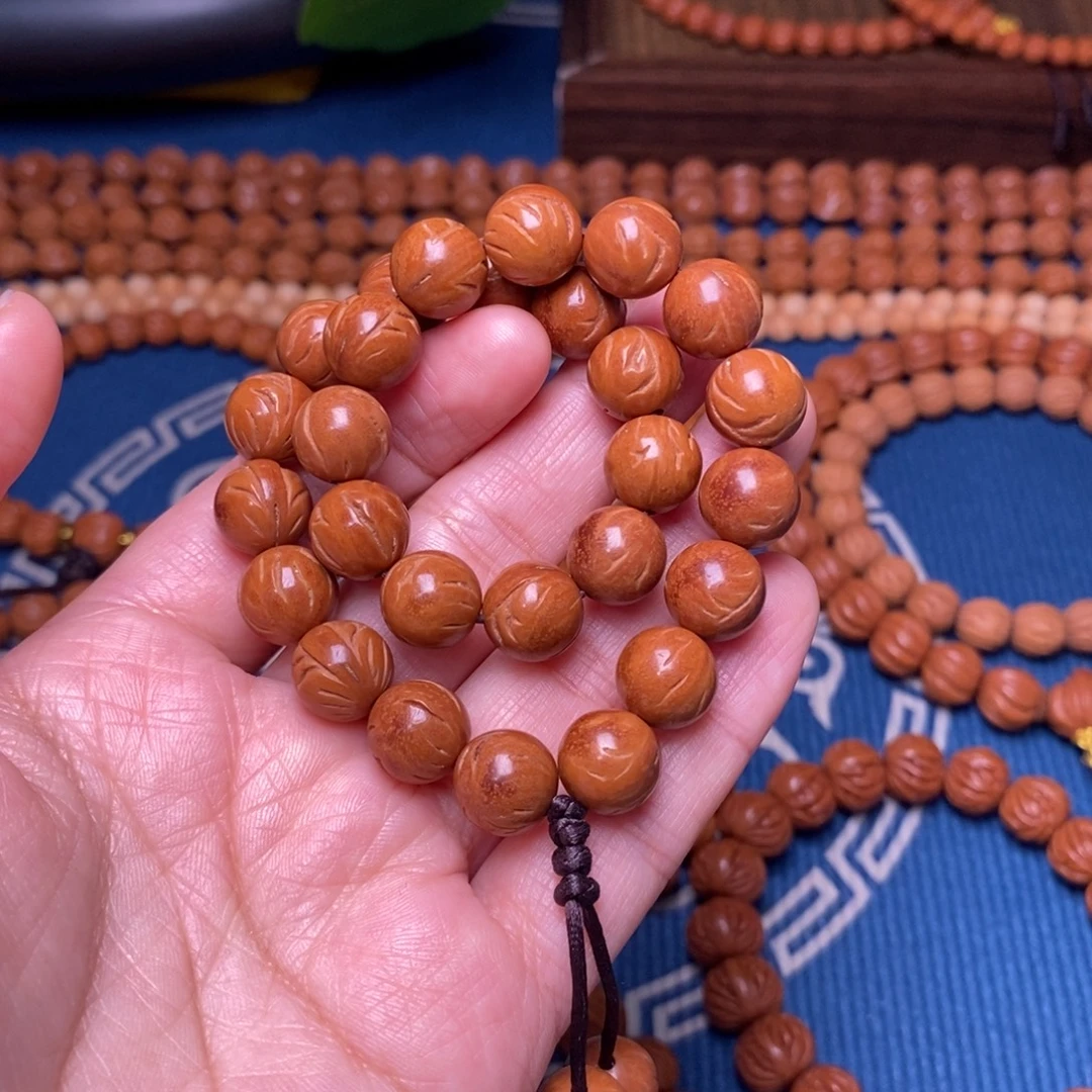 手串桃核11mm正圆光珠手串手持两玩款27+2颗