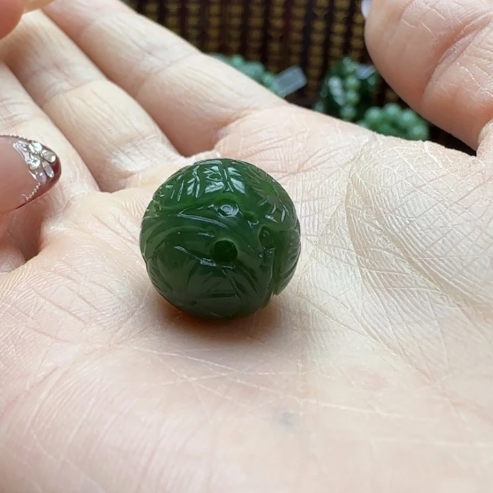 和田玉（碧玉）单珠未镶嵌