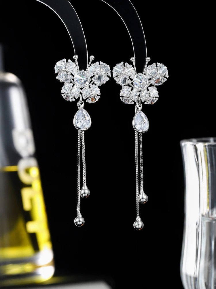 铜合金合成锆石耳饰 安倩倩直播间下单A链接对应编码耳环项链饰品