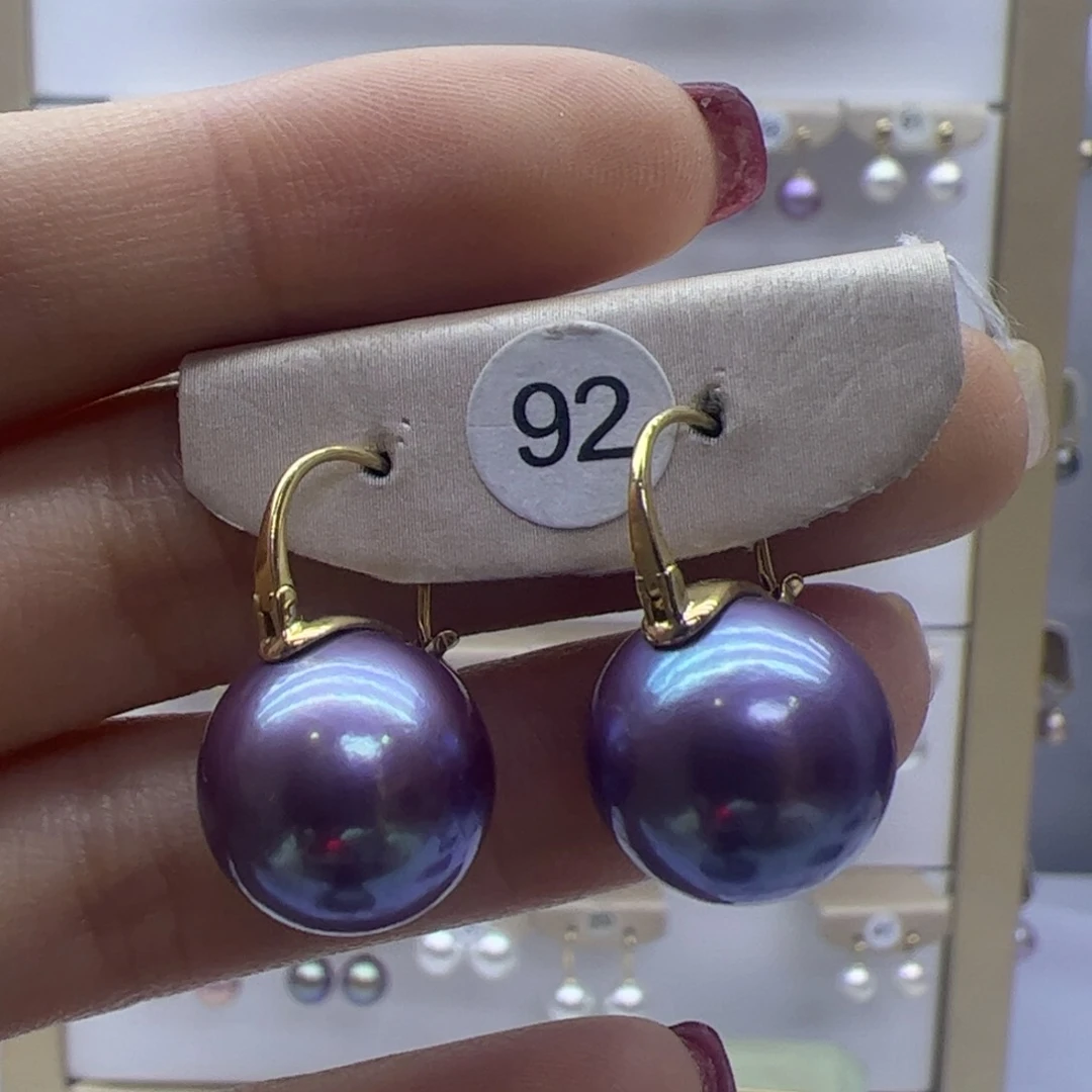 淡水珍珠耳饰18K金镶嵌