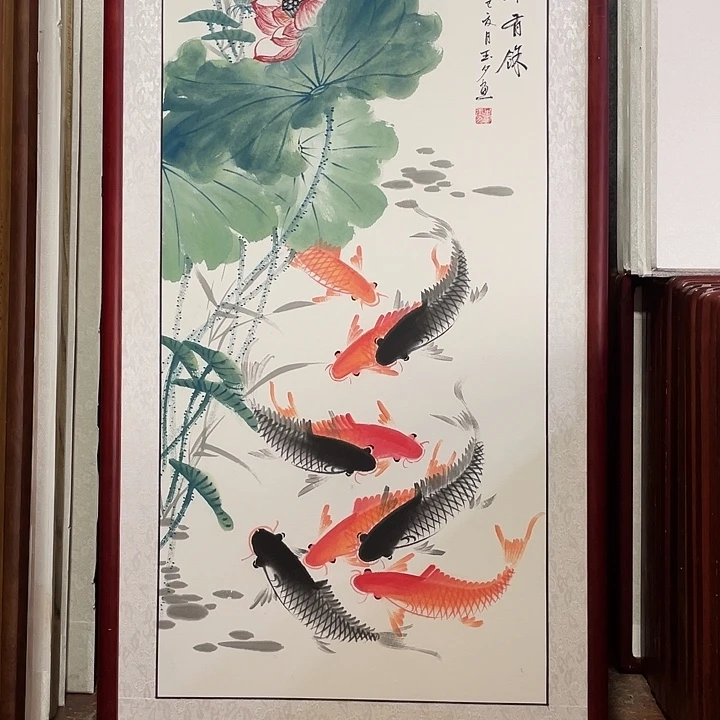 国画带框尺寸63*123厘米