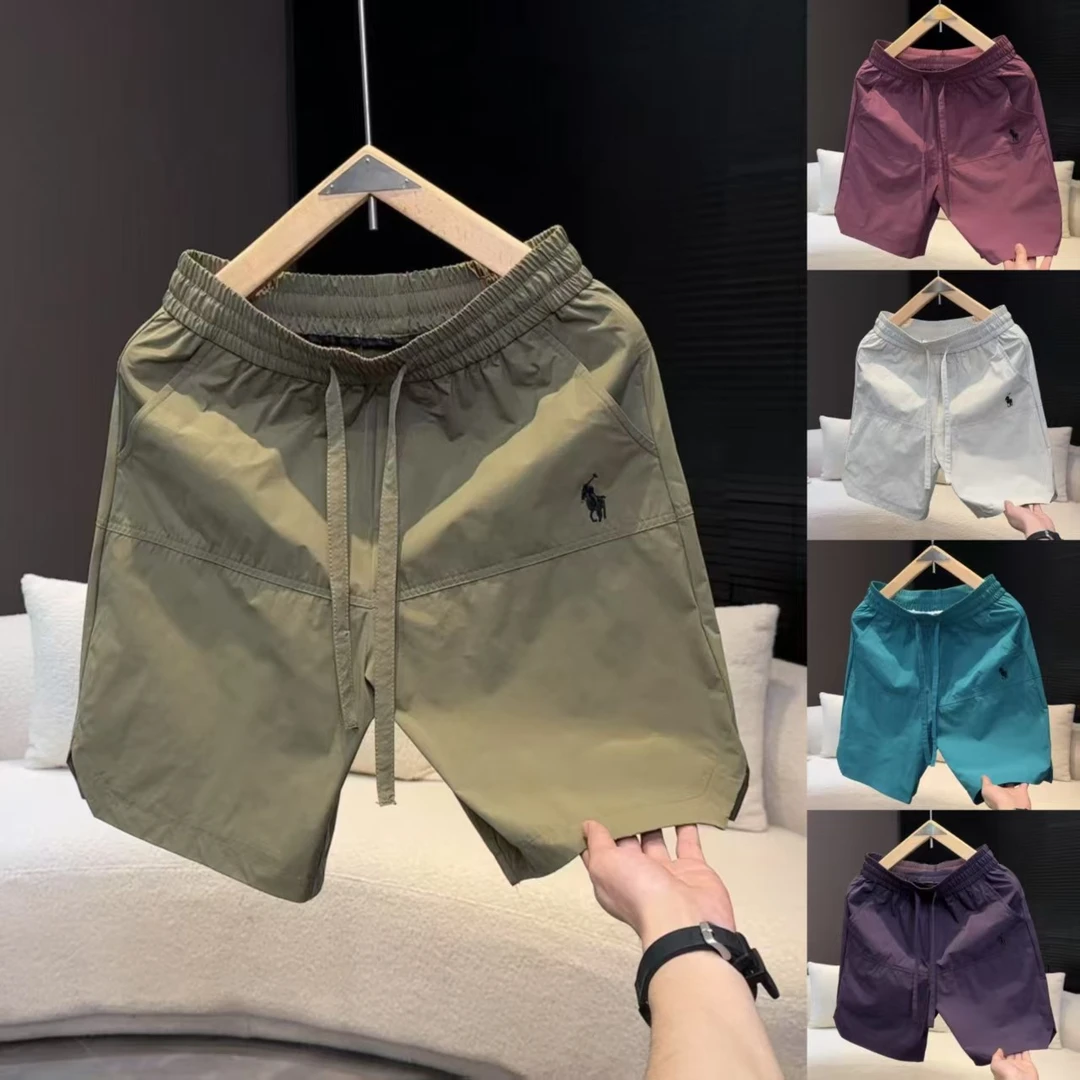 8 2025年夏季男士速干透气五分裤打孔休闲百搭简约潮流刺绣短裤