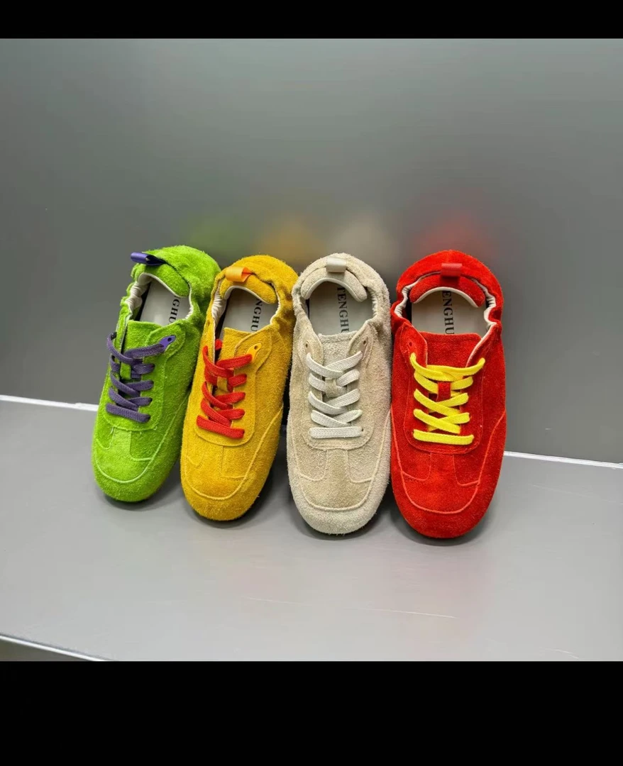 头层牛皮翻毛皮超软阿甘鞋