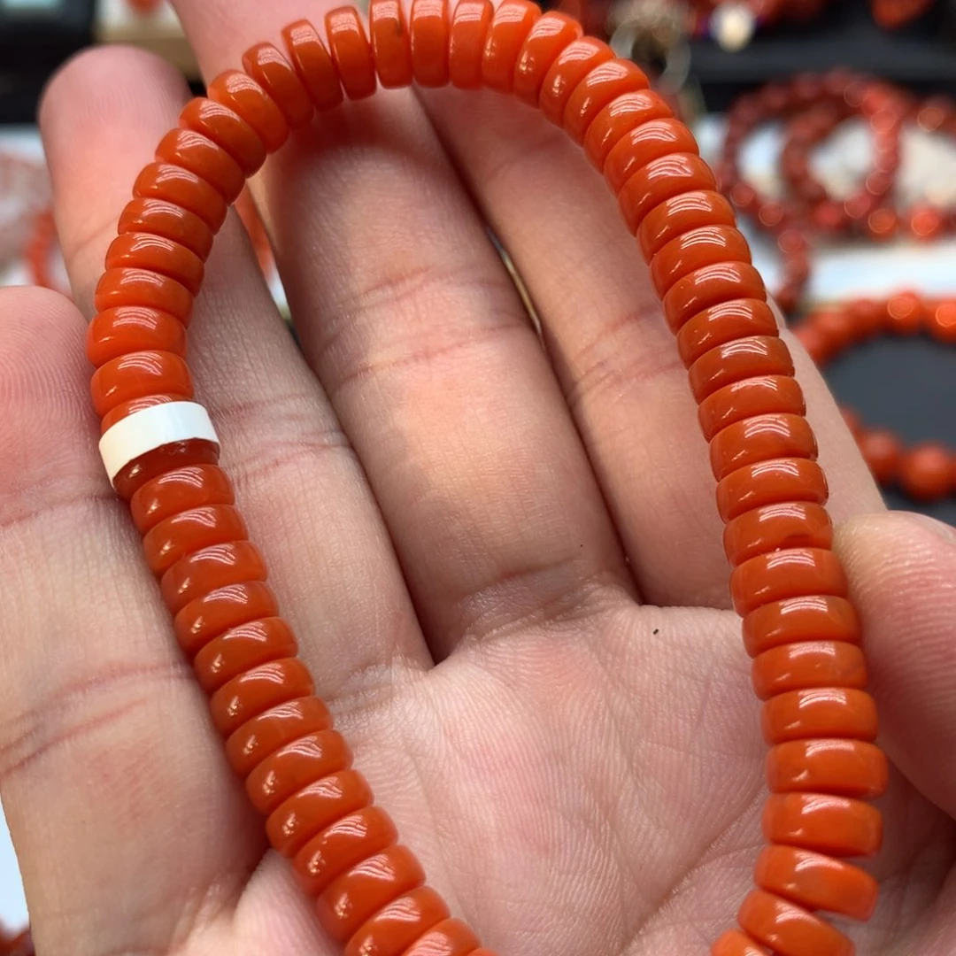 南红玛瑙手链未镶嵌