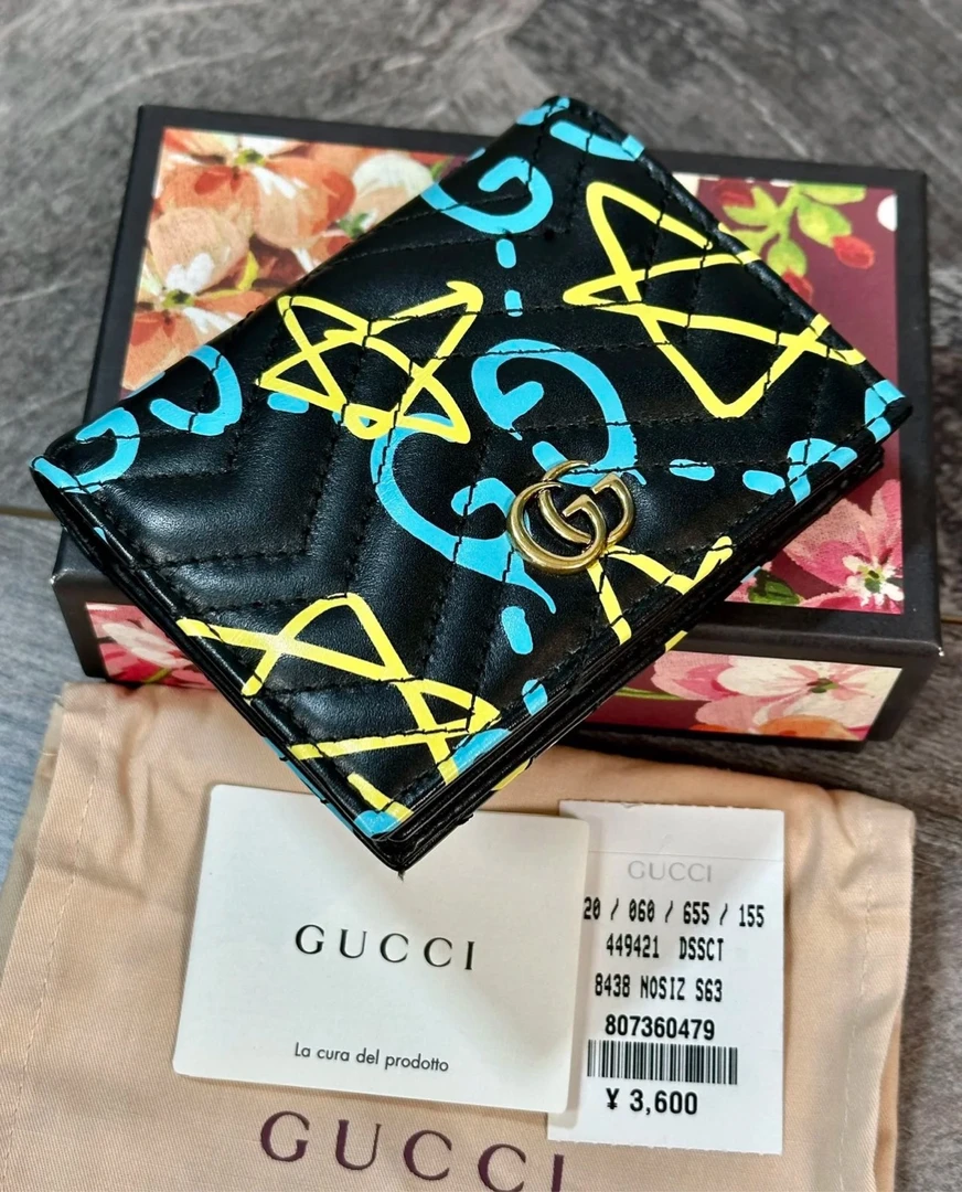 95新 GUCCI/古驰 涂鸦钱 包11cm 11539999