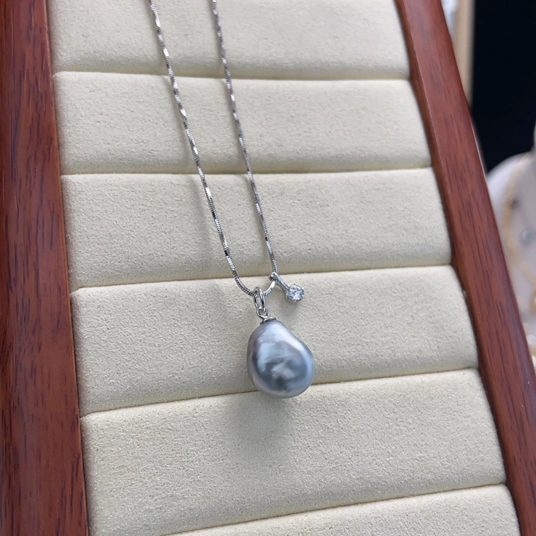 海水珍珠颈饰银S925镶嵌