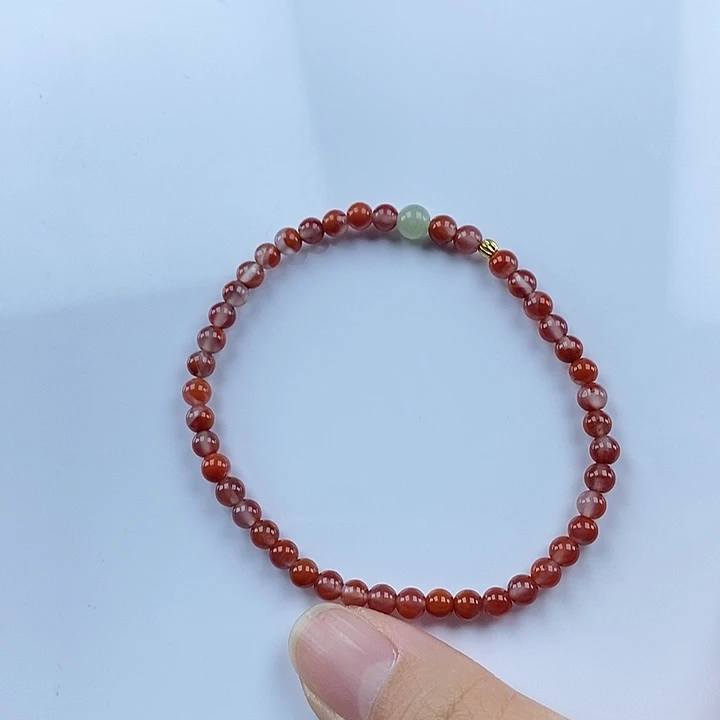 南红玛瑙未镶嵌手链