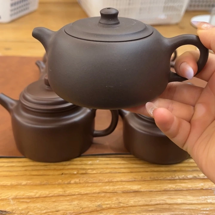 飞***头紫砂茶壶莹小四紫砂