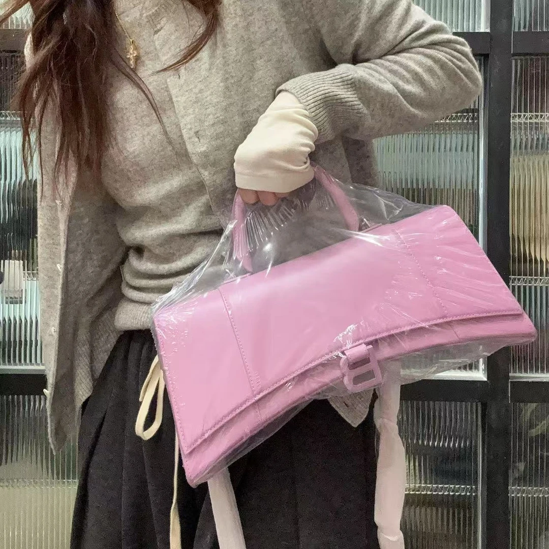 95新 Balenciaga/巴黎世家 【蕾】77 0179 香芋紫横版手提单肩包