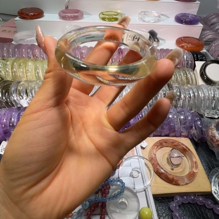 水晶手镯未镶嵌手镯51圈口1号