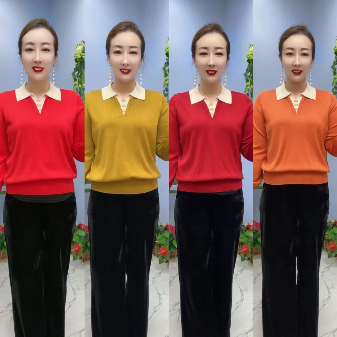 6375款气质时尚减龄显瘦针织衫