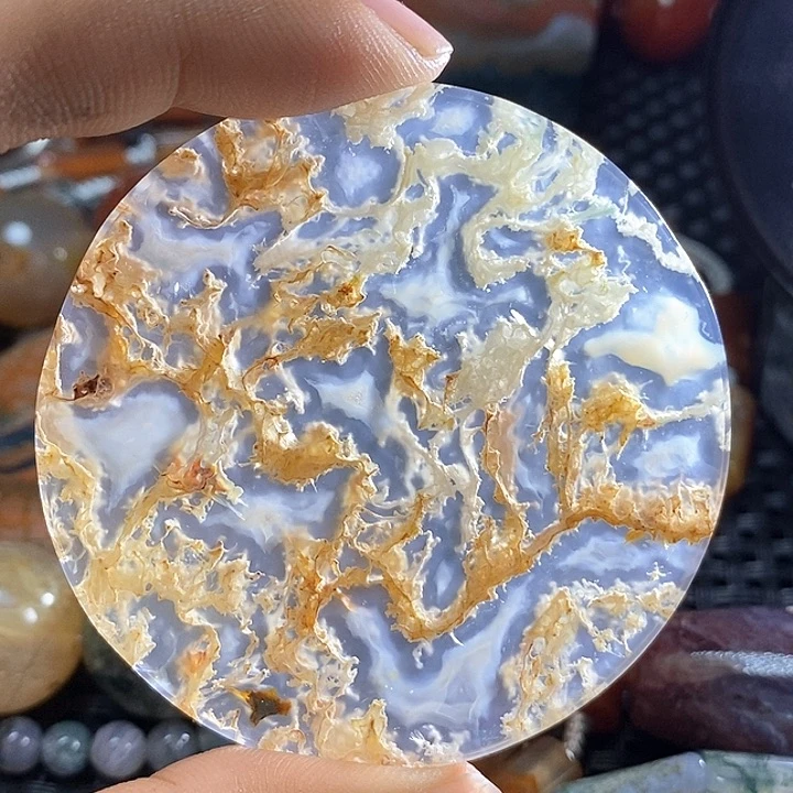 蓝***花未镶嵌颈饰玛瑙/玉髓