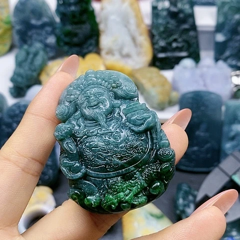 追***～定制翡翠未镶嵌财神