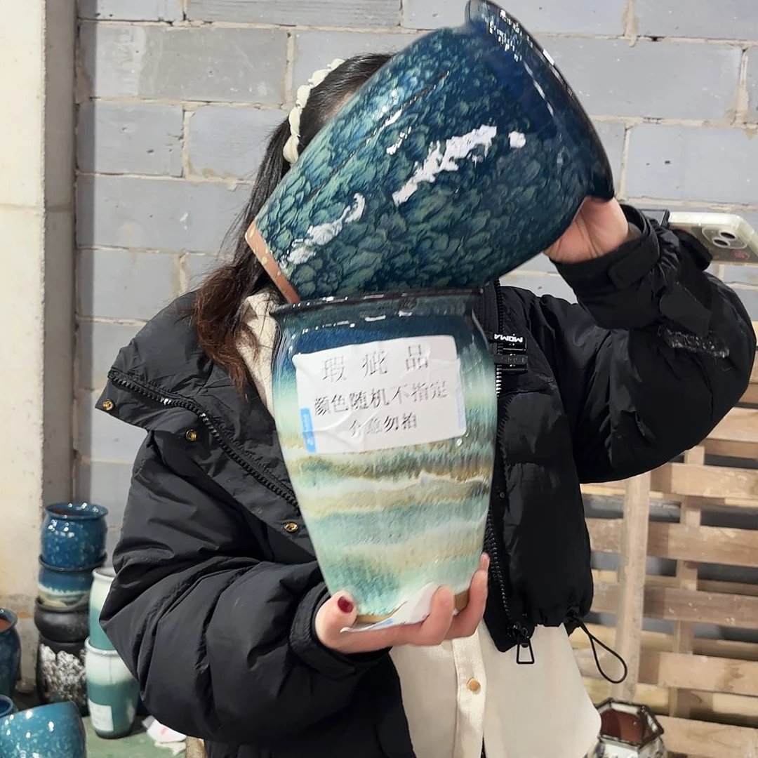 瑕疵两个高24/17红陶