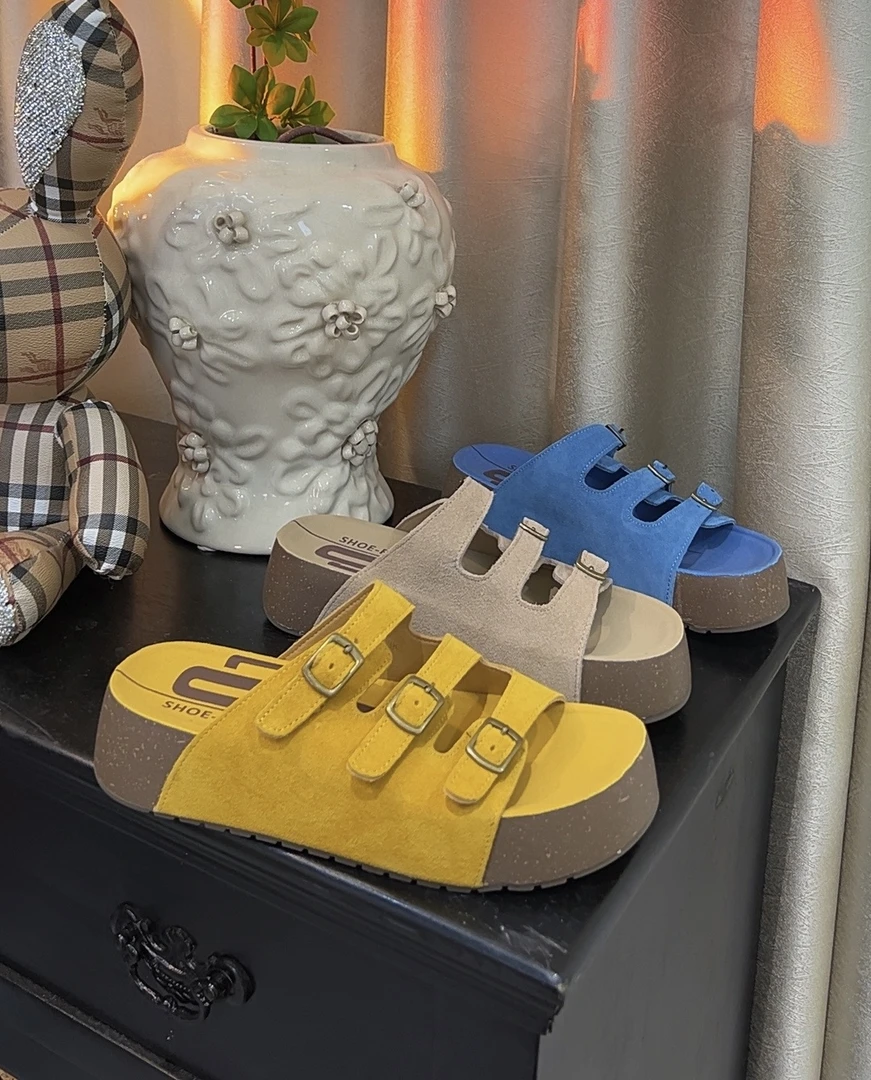 唐乐乐｜25new春夏系列一字拖鞋镂空罗马厚底凉鞋女 6011