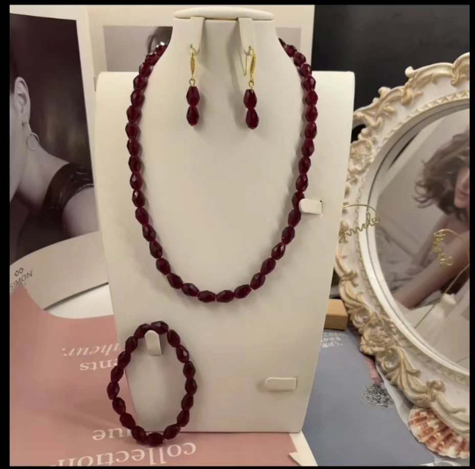 非金属仿珍珠项链 非金属仿珍珠水晶项链百塔时尚民族风三件套