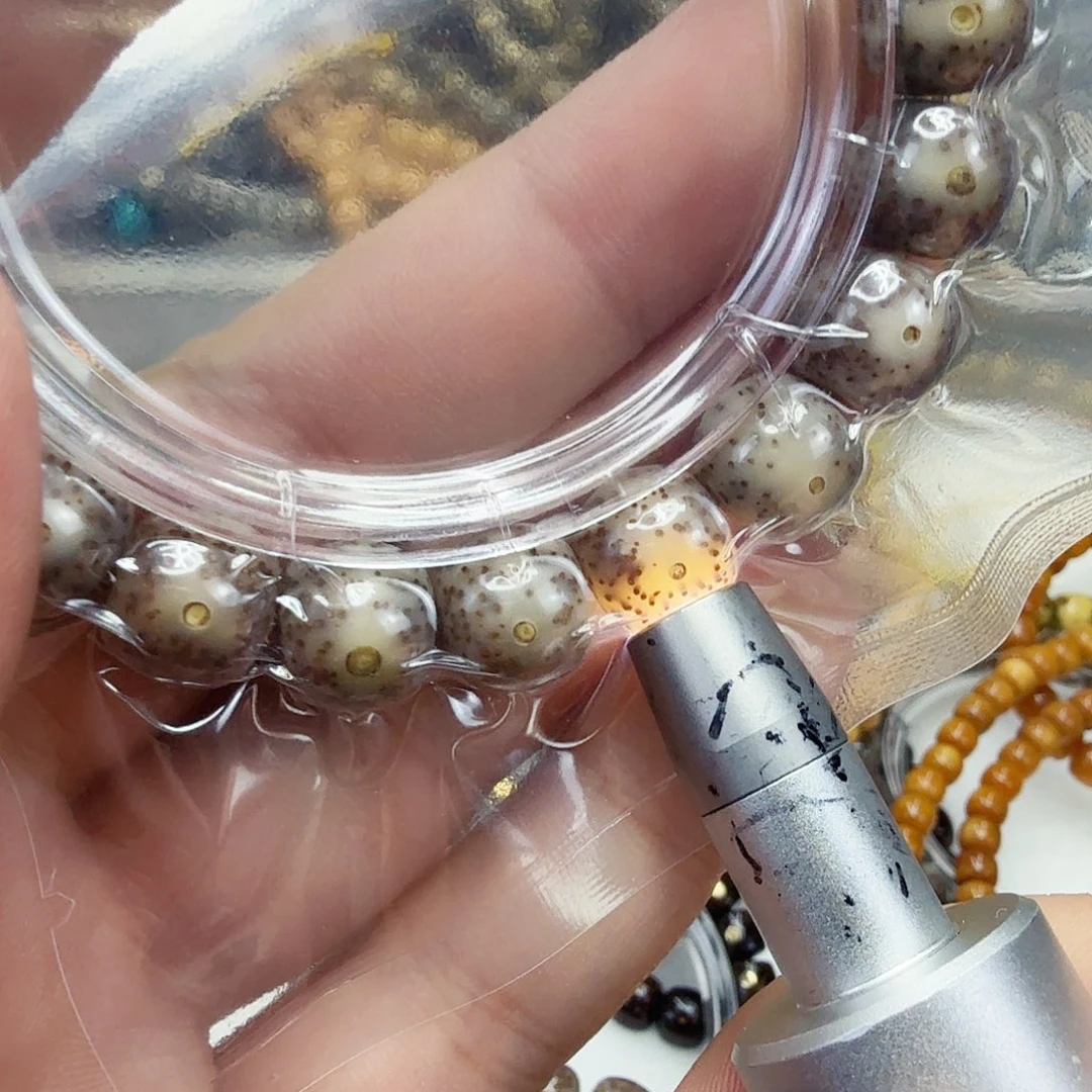 ****羽星月菩提手串82殿堂卡姿兰大眼睛黑冰星月菩提单圈11桶