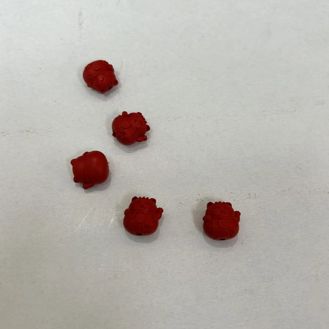 含辰砂工艺品朱砂招财猫吊坠（多样性发一件）