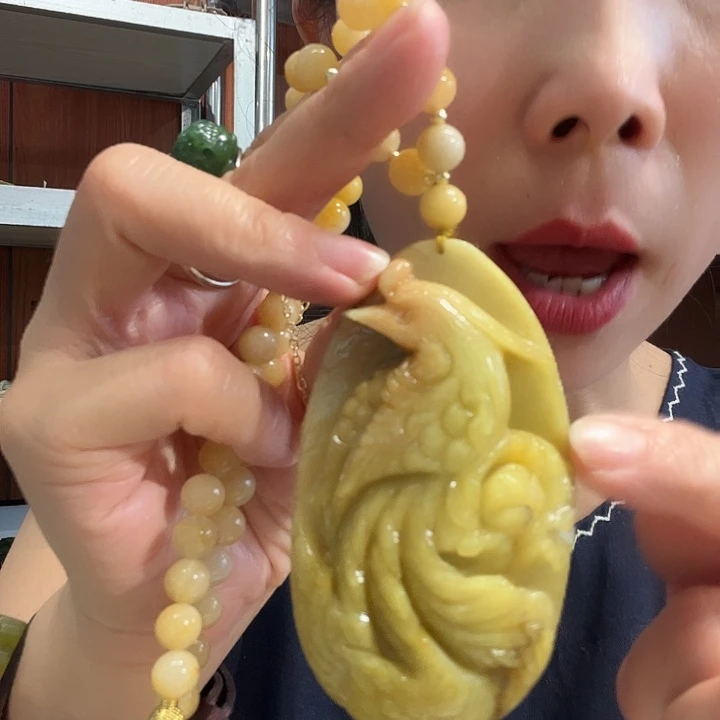 岫玉未镶嵌毛衣链