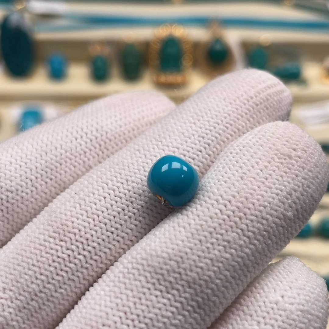 未镶嵌绿松石珠宝奇石8x6.9mm