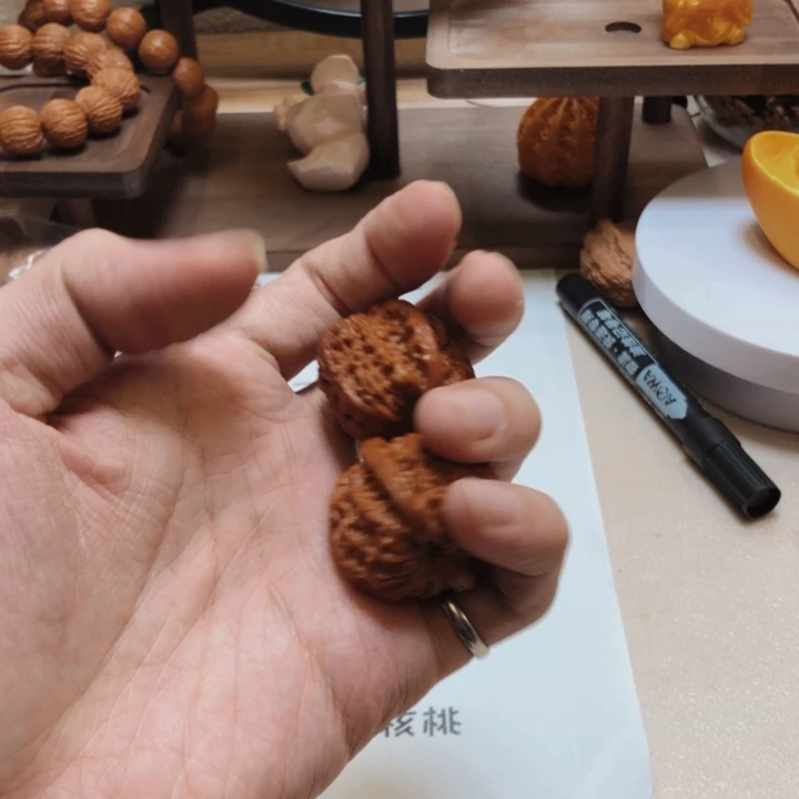 文玩核桃吊坠素*29四座楼