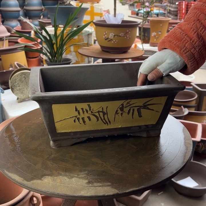 紫砂31黄马槽 口径32×24×12