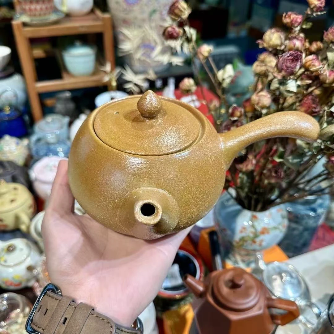 可乐瓷器 粗陶吉祥侧把壶家用泡茶壶-2103