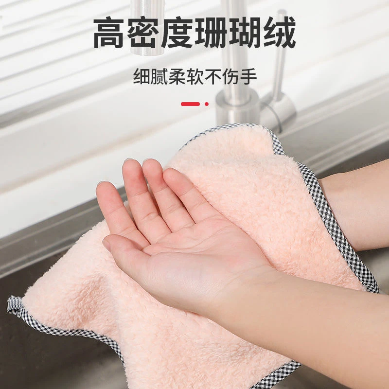 (10条)加厚菠萝纹抹布25cm带挂绳