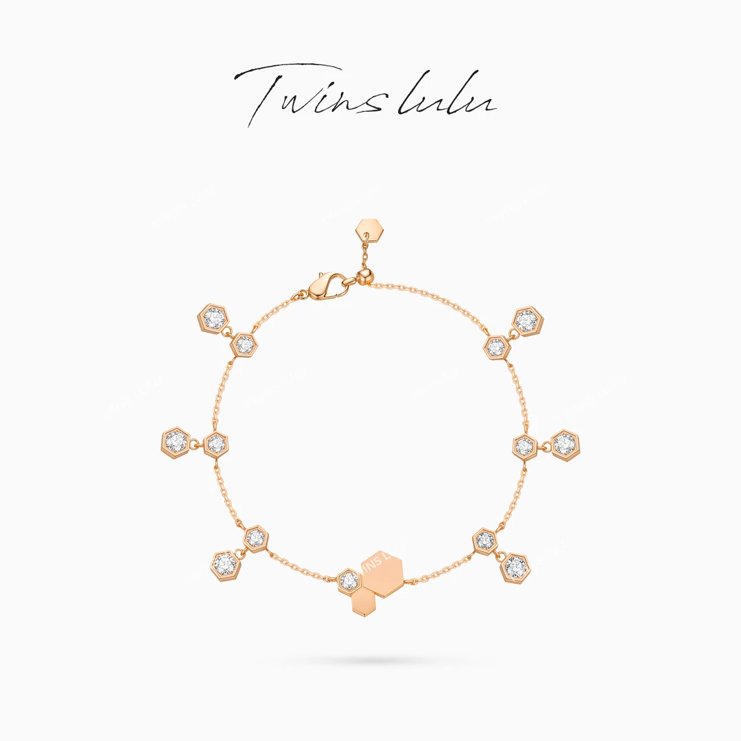TWINS LULU 【蜂巢】圣诞节 小众设计高级感首饰蜂巢手链TSS6779