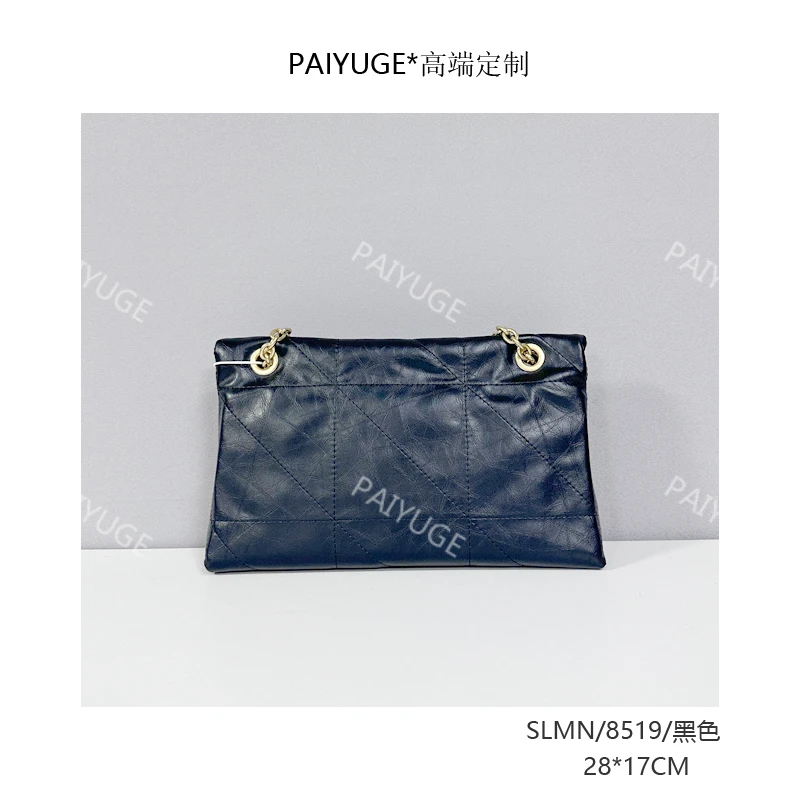 SLMN/8519/黑色 paiyuge高端订制女士手提单肩斜挎包2171