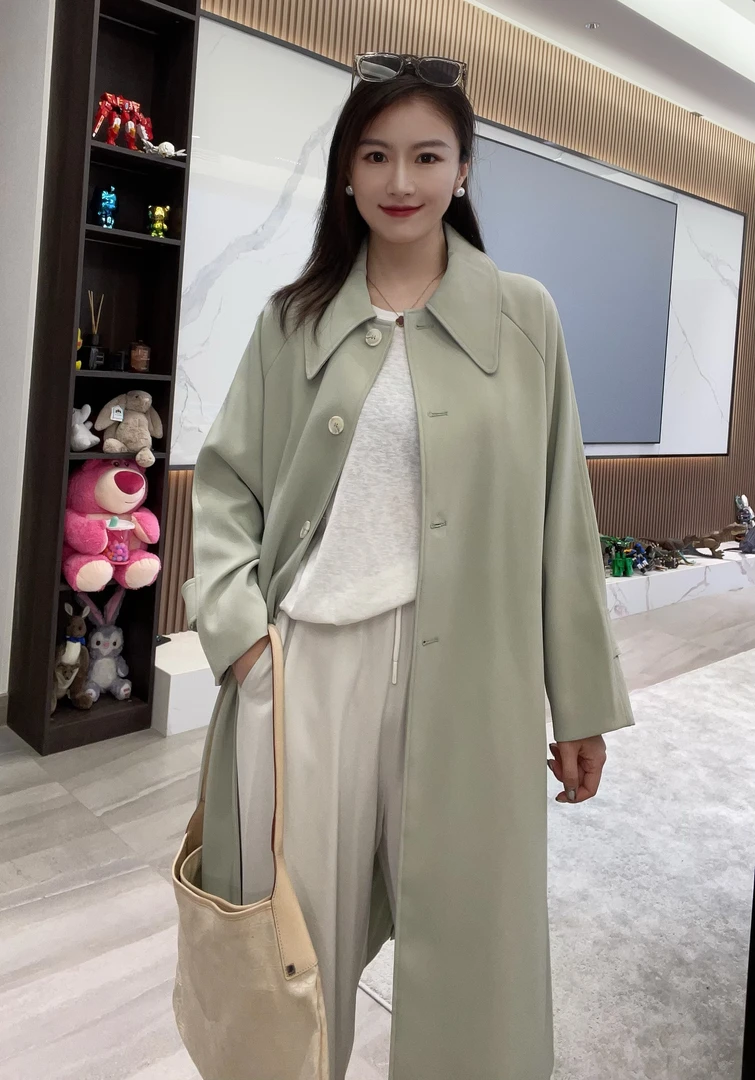 2025新款风衣设计高级感款式休闲中长款外套女-652